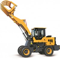 2 ton mini wheel loader with 360 degree wheatgrass fork and accessory